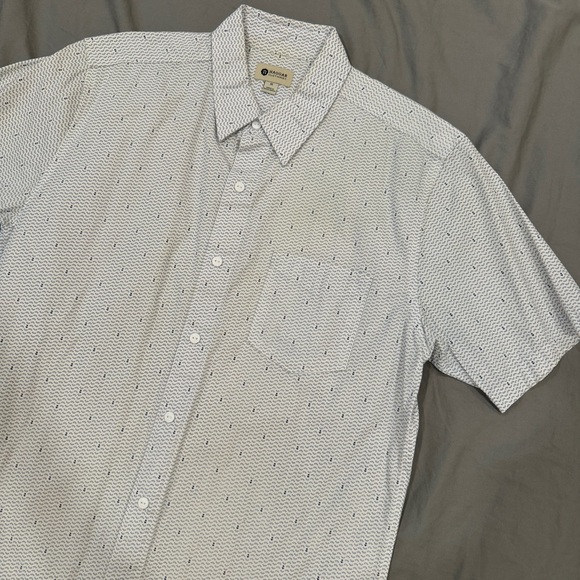 Blue and white anchors nautical print button down shirt - Picture 3 of 8